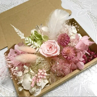 ブライダルピンク＊花材詰め合わせ(プリザーブドフラワー)