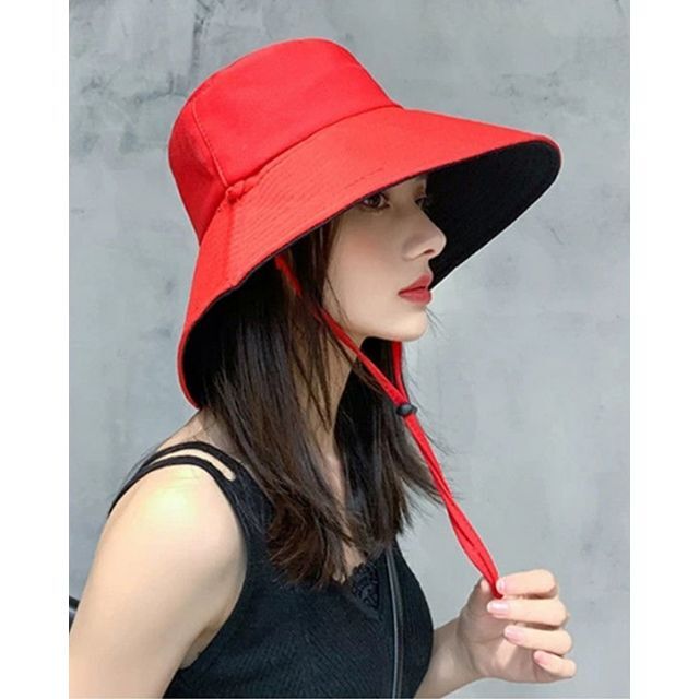 DB2_5色 バケットハット リバーシブル つば広帽子 レディースの帽子(ハット)の商品写真