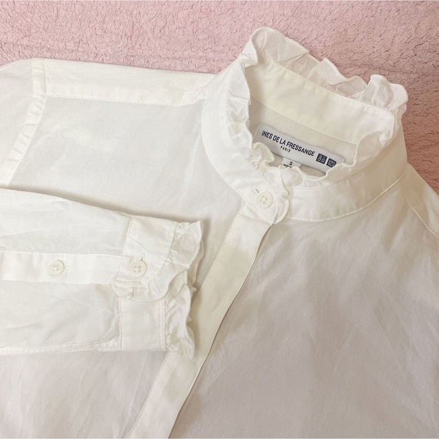 UNIQLO(ユニクロ)のUNIQLO ♡ コットンフリルシャツ レディースのトップス(シャツ/ブラウス(長袖/七分))の商品写真