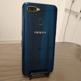 oppo AX7 スマホ　ブルー　simフリー(スマートフォン本体)