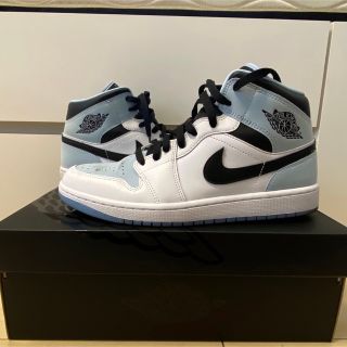 ジョーダン(Jordan Brand（NIKE）)のNIKE AIR JORDAN 1 MID アイスブルー 27.5cm(スニーカー)