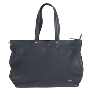 ポーター(PORTER)のPORTER ポーター 吉田カバン LINK TOTE BAG リンク 牛ステア コンビネーション鞣し レザー トートバッグ ネイビー系【中古】(トートバッグ)