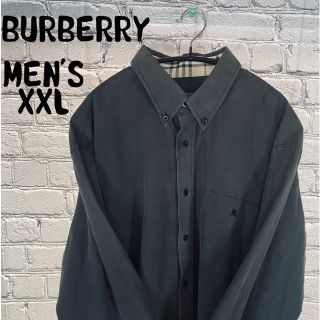 バーバリー(BURBERRY)の【1点限り⠀】BURBERRY 古着 MEN'S XXL 長袖シャツ 黒(シャツ)