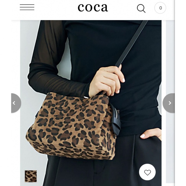 coca(コカ)のcocaレオパード　フェイクハラコ　ショルダーバッグ レディースのバッグ(ショルダーバッグ)の商品写真