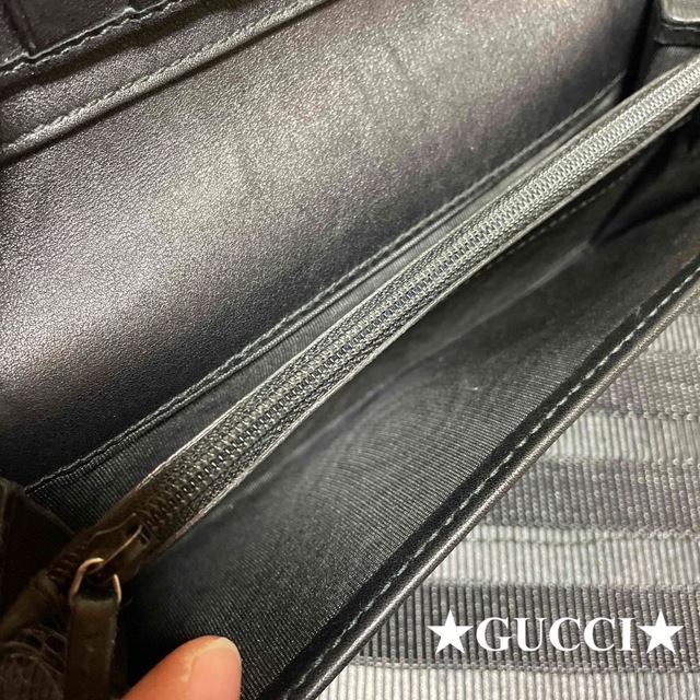 Gucci(グッチ)の【正規品】GUCCI グッチ 高級レザー長財布  ブラック レディースのファッション小物(財布)の商品写真
