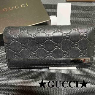 グッチ(Gucci)の【正規品】GUCCI グッチ 高級レザー長財布  ブラック(財布)