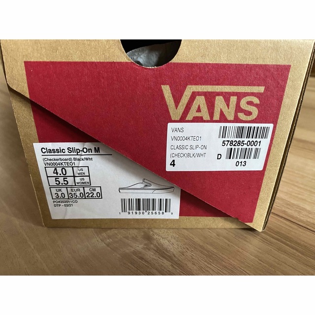 【新品】VANS スリッポンミュール サンダル　チェッカーボード　22.0㎝