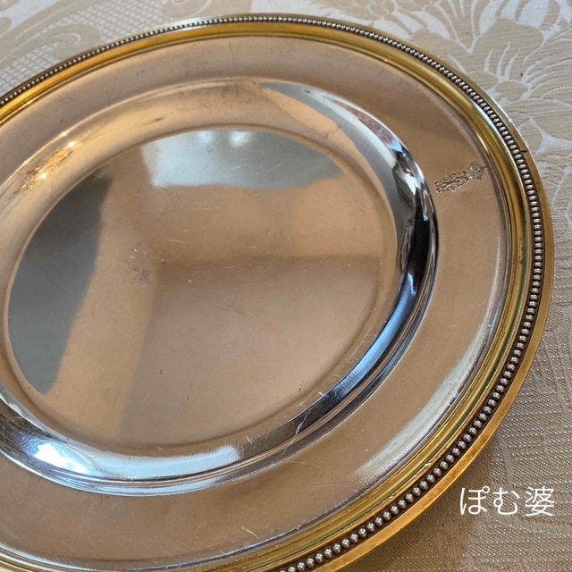 当社の MEISSEN - トレイ「王冠紋章」 丸盆 スターリングシルバー/銀