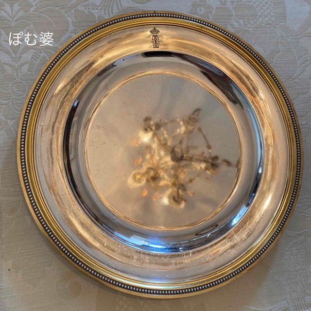 MEISSEN - 【クリストフル】純銀 スターリングシルバー/銀盆 丸 MEISSEN - 【クリストフル】純銀 スターリングシルバー/銀盆 丸