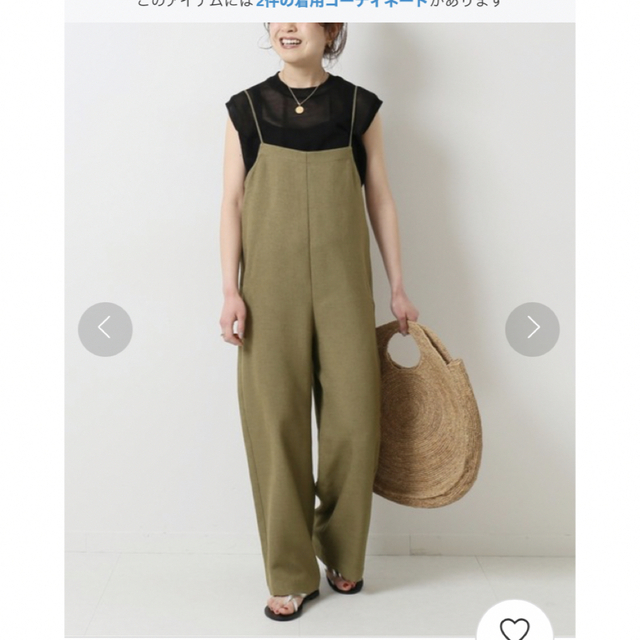 Spick & Span(スピックアンドスパン)の極美品❣️リネンライクキャミサロペット レディースのパンツ(サロペット/オーバーオール)の商品写真