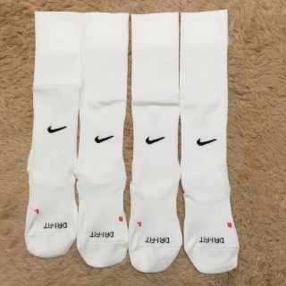 ナイキ(NIKE)の☆ナイキ　NIKEサッカーソックス 靴下 27〜29cm 2Ｐ　ホワイト(ウェア)