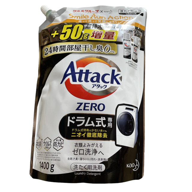 限定価格新品/6袋セットアタックZERO1400g×6袋　ドラム式専用　詰め替え 1