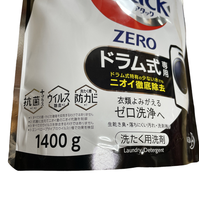 限定価格新品/6袋セットアタックZERO1400g×6袋　ドラム式専用　詰め替え 5