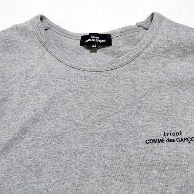 tricot CDG✨トリコ・コムデギャルソン ロゴ 半袖 Tシャツ グレー