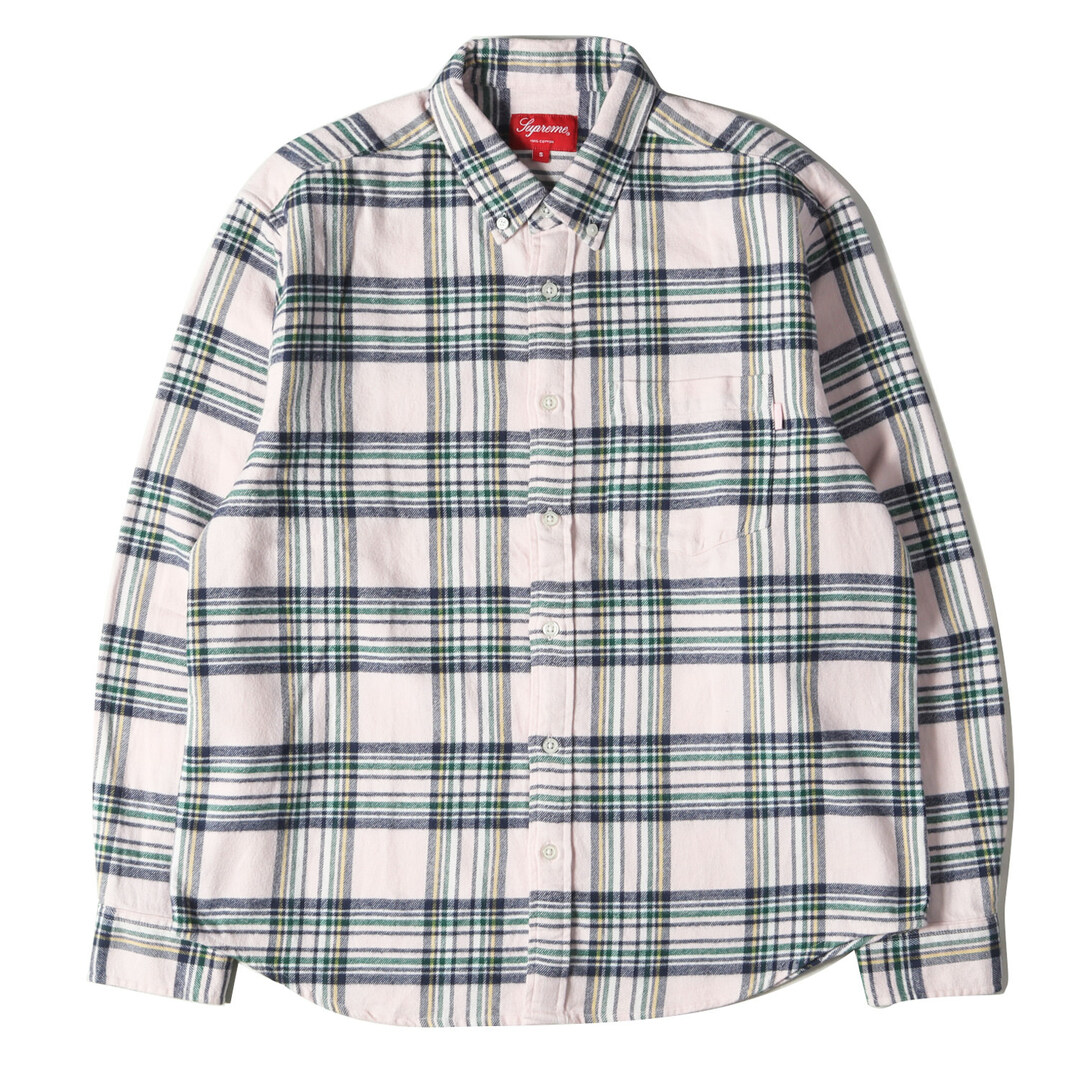 Supreme シュプリーム シャツ タータンチェック ボタンダウン フランネルシャツ Tartan Flannel Shirt 20AW ペールピンク S トップス カジュアルシャツ 長袖 【メンズ】