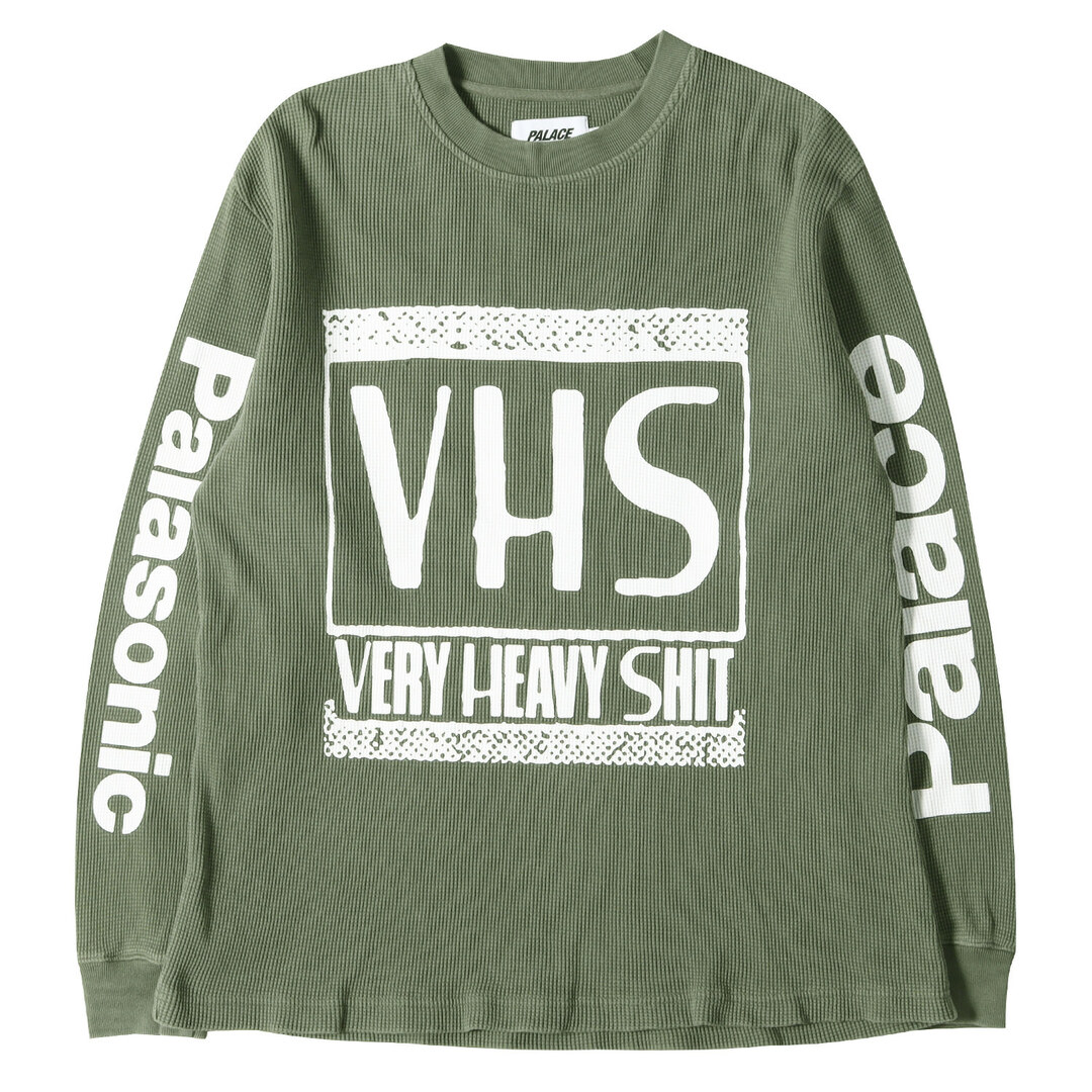 PALACE パレス Tシャツ パロディロゴ プリント サーマル ロングスリーブTシャツ VHS THERMAL LONGSLEEVE TOP  22AW トップス カットソー 長袖 ロンT カーキ M 【メンズ】【中古】 | フリマアプリ ラクマ