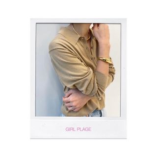 プラージュ(Plage)の新品未使用 Plage 【GIRL】cottonsilk ポロカーディガン(カーディガン)