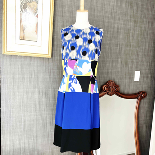 美品　ETRO エトロ  カラフル　ブルー　マルチカラー　ワンピース　ドレス