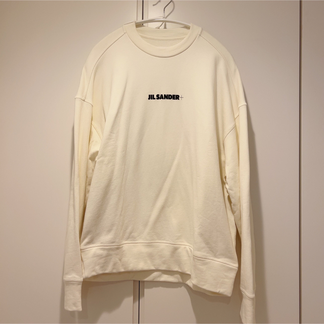 Jil Sander(ジルサンダー)のJil Sander ジルサンダー ロゴCrewneckスウェットシャツ 白 メンズのトップス(スウェット)の商品写真