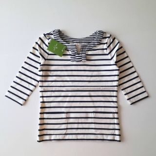 ケイトスペードニューヨーク(kate spade new york)の新品 ケイトスペード Kate Spade ボーダー七分袖Tシャツ 4T(Tシャツ/カットソー)