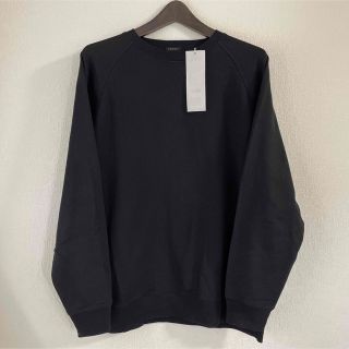 コモリ(COMOLI)の【美品】COMOLI  コットンシルク 長袖クルー  黒 size 2(Tシャツ/カットソー(七分/長袖))