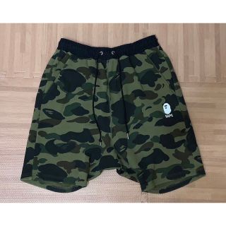 アベイシングエイプ(A BATHING APE)の★激レア★APE グリーンカモ ハーフパンツ S スウェット ショーツ(その他)