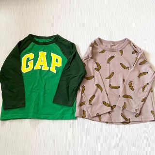 ギャップキッズ(GAP Kids)の良品 ♪ GAP 男の子 トップス ロンT 長袖 2点セット 95ロゴ バナナ(Tシャツ/カットソー)