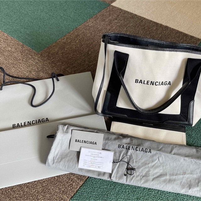 美品】BALENCIAGA バレンシアガ NAVY CABAS M ガバス | labiela.com