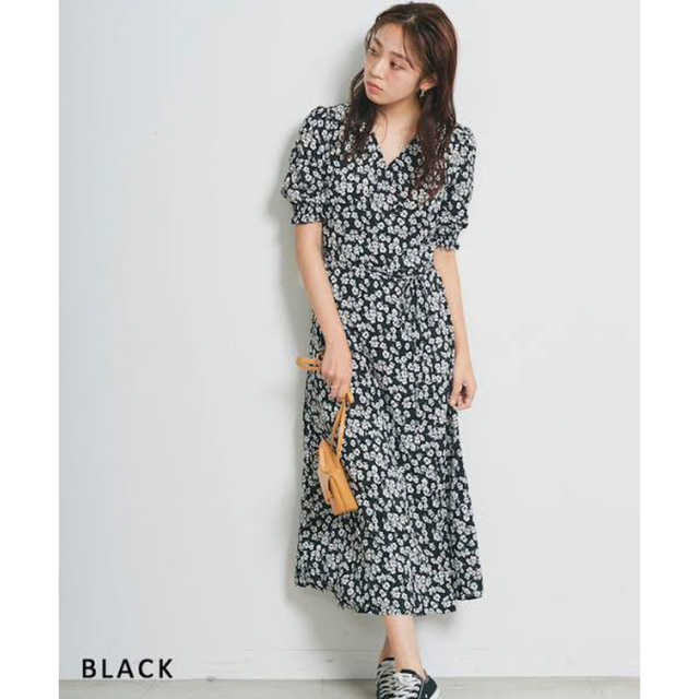 BASEMENT(ベースメント)の【新品】basement online 花柄カシュクールワンピース レディースのワンピース(ロングワンピース/マキシワンピース)の商品写真