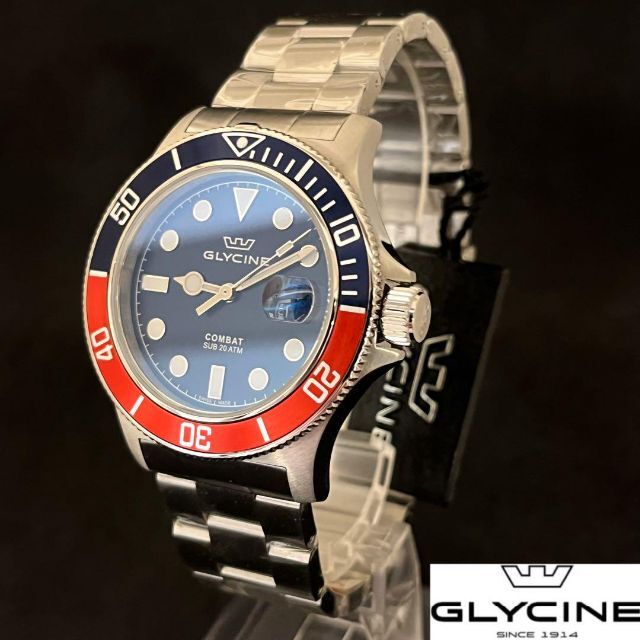 激レア!!】Glycine/グリシン/メンズ腕時計/新品/ブラック色/お洒落