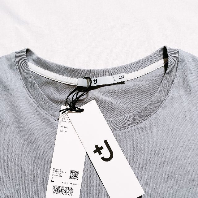 UNIQLO(ユニクロ)のタグ付 【+J ユニクロ】 スーピマコットンリラックスフィットクルーT　グレー メンズのトップス(Tシャツ/カットソー(半袖/袖なし))の商品写真