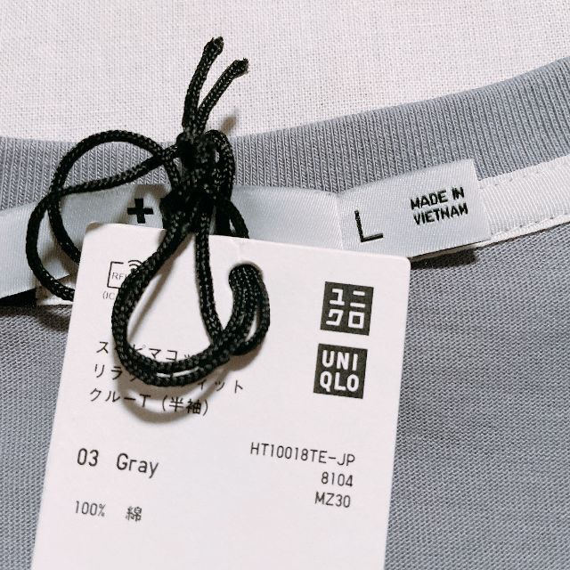 UNIQLO(ユニクロ)のタグ付 【+J ユニクロ】 スーピマコットンリラックスフィットクルーT　グレー メンズのトップス(Tシャツ/カットソー(半袖/袖なし))の商品写真