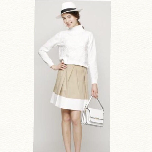 QUEENS COURT(クイーンズコート)のクイーンズコート♡配色タックスカート レディースのスカート(ひざ丈スカート)の商品写真