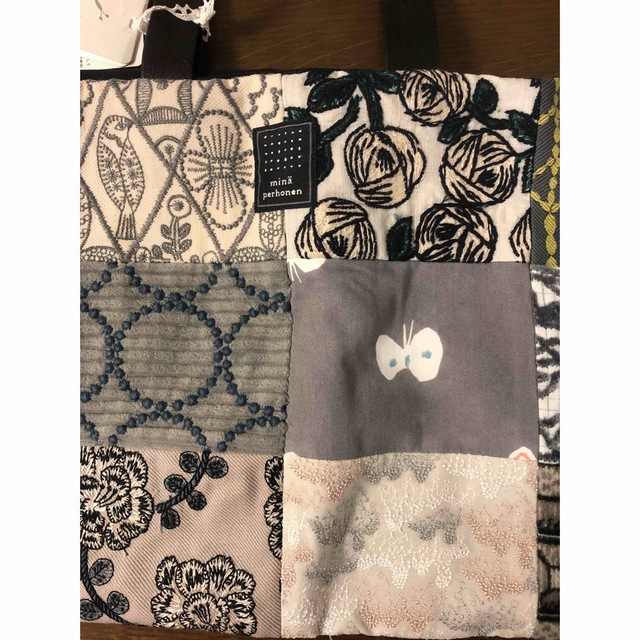 最終値下げ ミナペルホネン piece bag ピースバッグ グレイミックス