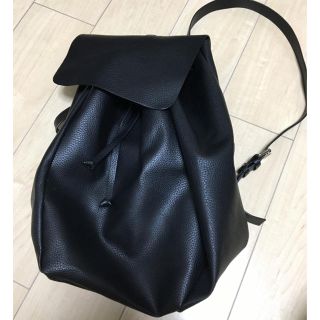 ザラ(ZARA)のZARA ザラ リュック レザーリュック  黒(リュック/バックパック)