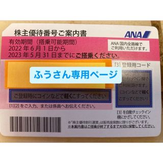 エーエヌエー(ゼンニッポンクウユ)(ANA(全日本空輸))のANA株式優待券(その他)