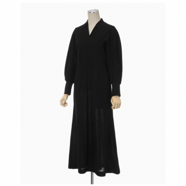 mame - Mame V-Neck Classic Cotton Dress 黒 サイズ2の通販 by shop