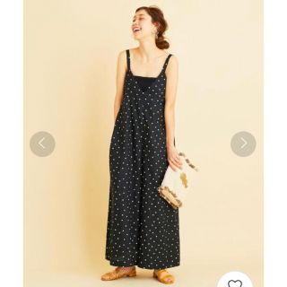 ビューティアンドユースユナイテッドアローズ(BEAUTY&YOUTH UNITED ARROWS)の極美品❣️リネンドットキャミソールサロペット(サロペット/オーバーオール)