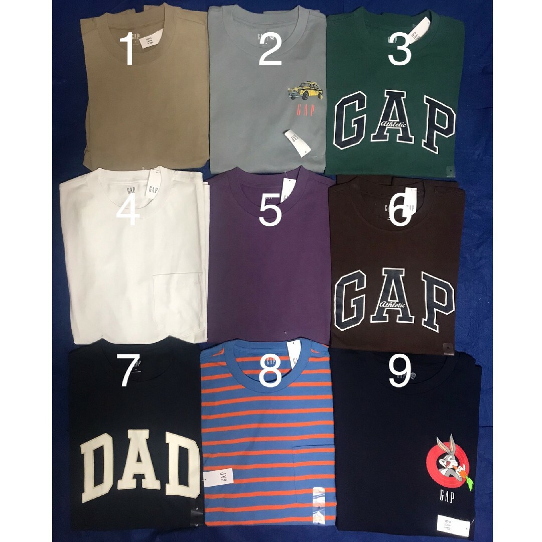 GAP(ギャップ)の【新品未使用タグ付き正規品 10枚セット】GAP　Tシャツ メンズのトップス(Tシャツ/カットソー(半袖/袖なし))の商品写真