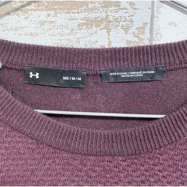 UNDER ARMOUR メンズ　長袖　Tシャツ　エンジ色　M