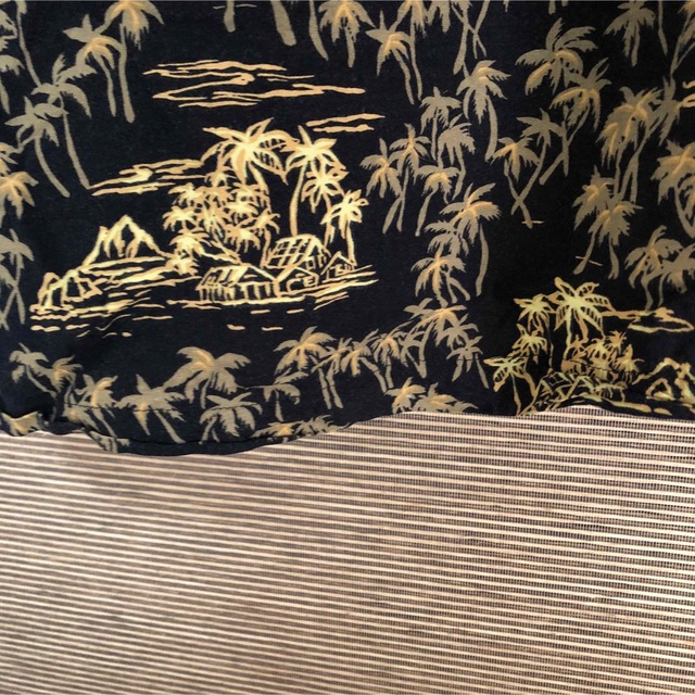 【アロハシャツ】レーヨン　刺繍　ヤシの木　総柄　オープンカラー　ボタニカル26 メンズのトップス(シャツ)の商品写真