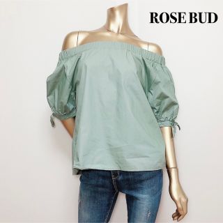 ローズバッド(ROSE BUD)のROSE BUD リボンスリーブ オフショル トップス ブラウス シャツ ザラ(シャツ/ブラウス(半袖/袖なし))