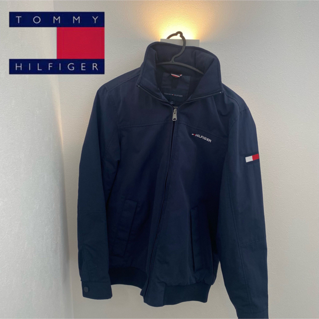 【美品】トミーヒルフィガー メンズ フルジップ フード付き 防水ジャケット