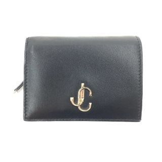 ジミーチュウ(JIMMY CHOO)の〇〇JIMMY CHOO ジミーチュウ ハンヌ 二つ折り財布 14503855 ブラック(財布)