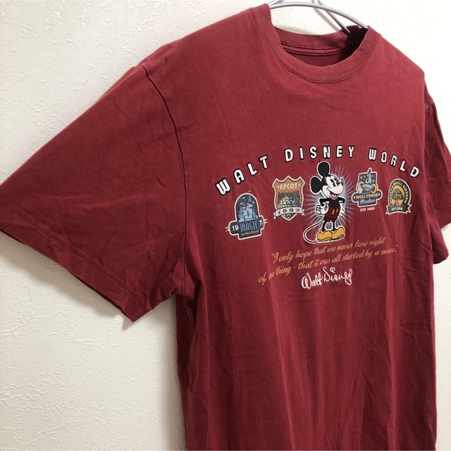 Disney(ディズニー)のDisney PARKS ミッキー刺繍　Tシャツ　Lサイズ相当 メンズのトップス(Tシャツ/カットソー(半袖/袖なし))の商品写真