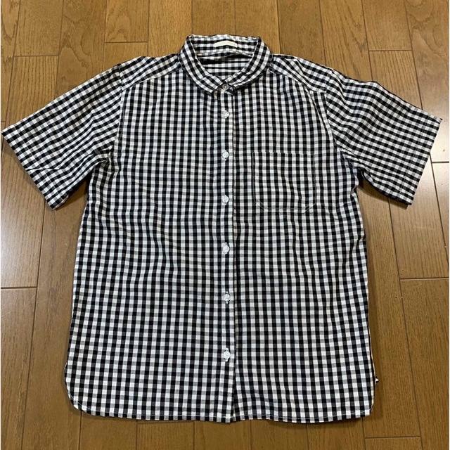 GU(ジーユー)のギンガムチェックシャツ レディースのトップス(シャツ/ブラウス(半袖/袖なし))の商品写真
