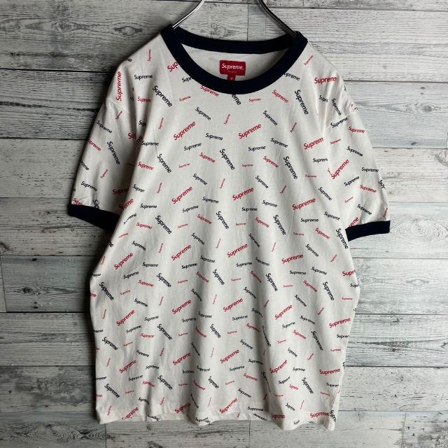 美品 キムタク着用】シュプリーム☆ロゴ満載 定番カラー 半袖Tシャツ