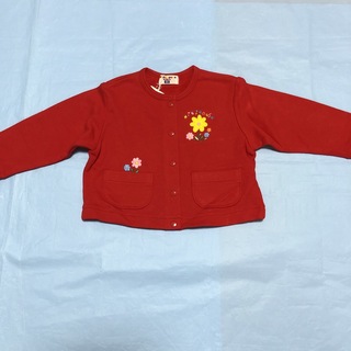 ミキハウス(mikihouse)のミキハウス　赤ジャケット　90サイズ　　新品、未使用(ジャケット/上着)
