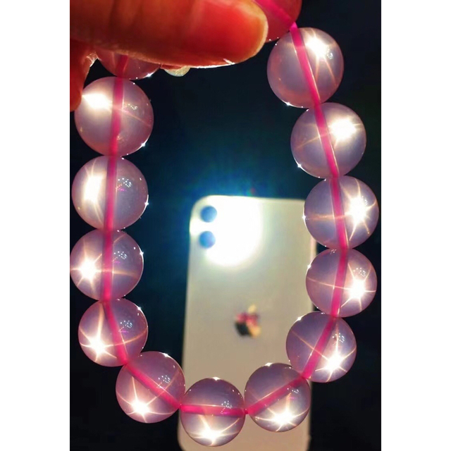 ⭐︎【天然】スター ローズクォーツ ブレスレット 11.5mm-