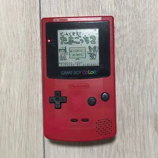 ゲームボーイ(ゲームボーイ)の【ジャンク品】ゲームボーイカラー　レッド(携帯用ゲーム機本体)